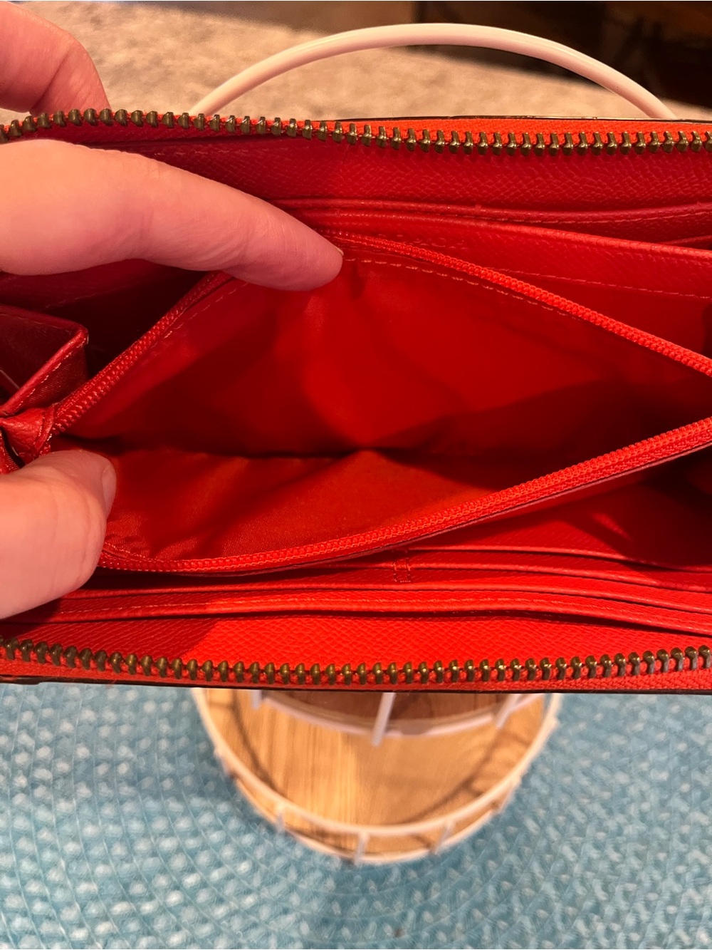 Coach Zip Around Long Wallet Miami Red - Picture 10 of 14